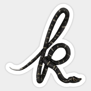 K - Mexican moccasin cantil snake Sticker